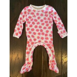 Lemon and Loom Floral Crescent Zipper Bamboo Footie